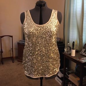 Sequined tank top